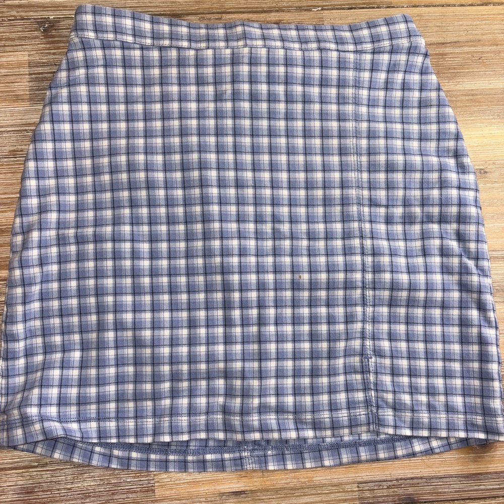 Blue and White Mini Pencil Skirt for Casual Wear